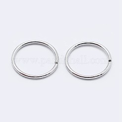 Открытые соединительные кольца из стерлингового серебра с родиевым покрытием&nbsp;LS-STER-F036-02P-0.3x4mm