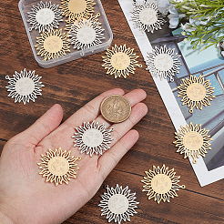 16 шт. подвески из нержавеющей стали 201 двух цветов&nbsp;STAS-DC0010-91