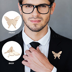 10 комплект броши из сплава с бабочкой на лацкане&nbsp;JEWB-FG0001-12KCG
