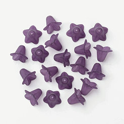 Индиго матовое прозрачные акриловые цветочные бусины&nbsp;X-PLF018-16