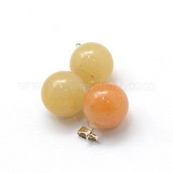 Круглые нефритовые подвески натуральный топаз&nbsp;G-Q434-07