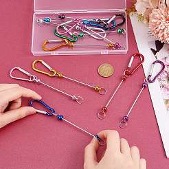 11 шт. 11 цвета нержавеющая сталь 201 с пластиковыми карабинами для скалолазания&nbsp;AJEW-GO0002-17