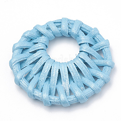 Тростниковая подвеска из тростника / ротанга с ручной росписью&nbsp;LS-WOVE-N007-03C