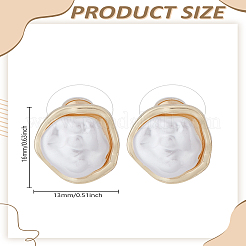 1 пара серег-гвоздиков из сплава в стиле барокко с искусственным жемчугом&nbsp;EJEW-LP0008-014