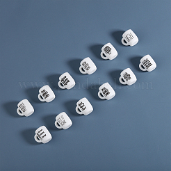 24 шт. 12 чашки со словами в виде силиконовых бусин&nbsp;SIL-CA0002-77