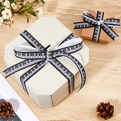 Фортепианный узор из полиэстера с лентой в гросгрин OCOR-WH0086-93