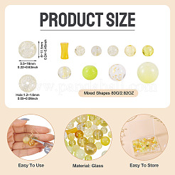 80 г прозрачных стеклянных бусин&nbsp;DGLA-TA0001-47D