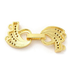 Реечное покрытие латунь микро паве прозрачный кубический цирконий складные застежки&nbsp;KK-H447-15G