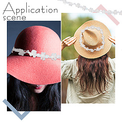 10 ярд кружевной отделки из полиэстера&nbsp;SRIB-WH0011-102