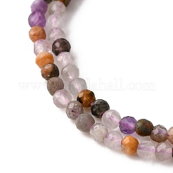 Нити бусин из натурального аметиста и кружевного агата&nbsp;G-L629-B08-2mm