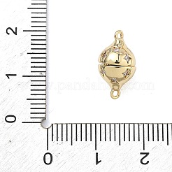 Круглые латунные микропаве прозрачные кубические цирконии магнитные застежки&nbsp;KK-C251-12G