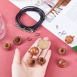 Набор для самостоятельного изготовления ожерелья-медальона из желудей&nbsp;WOOD-SC0001-59B