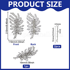 1 набор шпилек для волос из цинкового сплава со стразами&nbsp;AJEW-FG0005-22