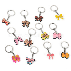 12 шт. 12 стиля пластиковых брелоков-бантов из ПВХ&nbsp;KEYC-TA0001-54