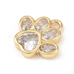 Латунные микропаве прозрачные кубические циркониевые подвески&nbsp;KK-G545-05G