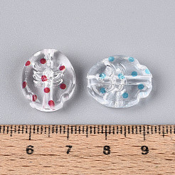 Печатные прозрачные акриловые бусины&nbsp;TACR-T029-12M