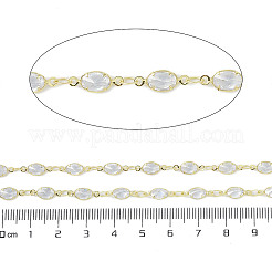 Покрытие стойки латунные цепи микропаве кубический цирконий&nbsp;AJEW-Q150-07G-05