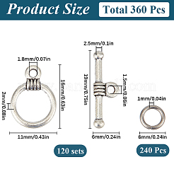 120 шт. застежки из сплава в тибетском стиле&nbsp;FIND-SP0001-20