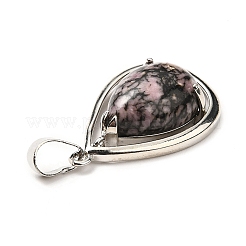 Природные подвески родонит&nbsp;G-B033-04P-16