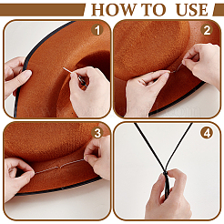 4 шт. 2 стиля замшевый шнур для шляпы подбородочный ремешок&nbsp;HJEW-NB00309