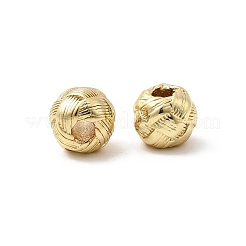 Плетеные круглые латунные бусины&nbsp;KK-Z137-07G