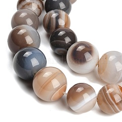 Нити из натуральных полосчатых бусин агата&nbsp;G-P589-A01-01D