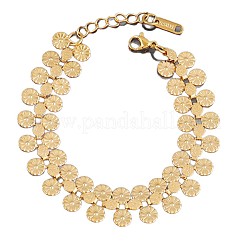 Браслеты из плоской круглой цепочки из нержавеющей стали 304 для женщин&nbsp;FS-WG13E32-02