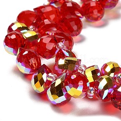 Стеклянные бусины с гальваническим покрытием &nbsp;EGLA-D030-17F