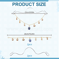 2 шт. подвесные украшения из сплава и фарфора ручной работы&nbsp;HJEW-DR00236