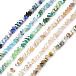 3 нить 3 цвета гальванические стеклянные бусины нити&nbsp;EGLA-YW0005-06B