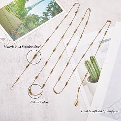 304 нержавеющая сталь спутниковые цепи ожерелья&nbsp;NJEW-SW00053