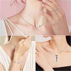 12 комплект 3 стилей стеклянных подвесок с латунными соединителями&nbsp;FIND-CA0009-38