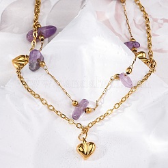 Многорядные браслеты-цепочки из нержавеющей стали 304 в стиле бохо&nbsp;BJEW-Z088-01D-G