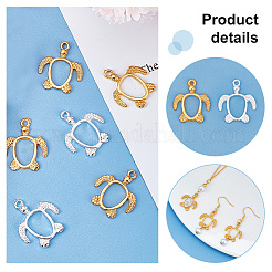 60 шт. подвески из двухцветного сплава с открытой задней частью&nbsp;FIND-PH0010-03