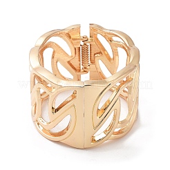 Широкие браслеты из сплава на шарнирах&nbsp;BJEW-C058-03A-G