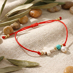 Регулируемые браслеты со стеклянными подвесками&nbsp;DL3128