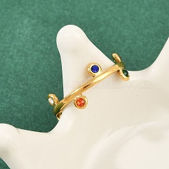 Кольца-манжеты из нержавеющей стали 304 Rhinetsone для женщин&nbsp;X-RJEW-K301-07G-01