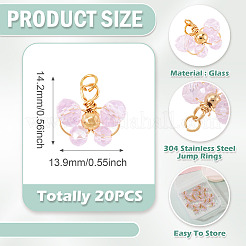 20шт стеклянные подвески&nbsp;PALLOY-TAC0215