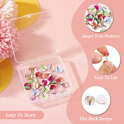 24шт 12 стиля стеклянный кабошон&nbsp;GLAA-TA0001-71