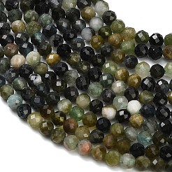 Бусы из натурального зеленого турмалина&nbsp;G-C262-A05-3mm