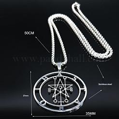Ожерелье с подвеской в виде пентаграммы с демоническим символом из нержавеющей стали 201&nbsp;FS-WG4F203-01