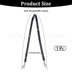 Регулируемые ремни для сумок из черной искусственной кожи&nbsp;PURS-GL0001-05P