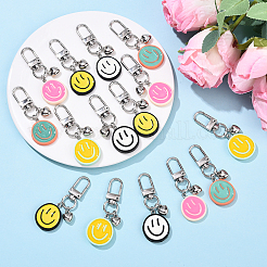 15 шт. подвеска в виде улыбающегося лица из двух цветов эмали из смолы&nbsp;HJEW-YW00165
