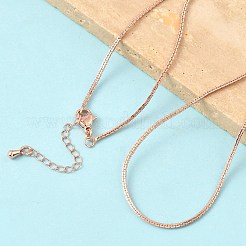 Ожерелья из латунной цепочки «Бостон» толщиной 1 мм&nbsp;NJEW-Z097-02RG