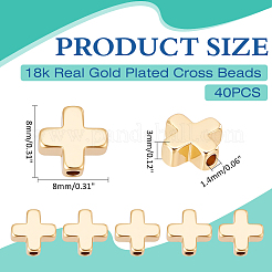 40 шт. Латунные бусины&nbsp;KK-ME0001-17G