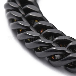 Браслеты из кубинской цепочки из нержавеющей стали 304&nbsp;STAS-A028-B064EB