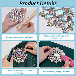 1 шт. Цветочные стеклянные стразы кабошоны украшения аксессуары&nbsp;FIND-FG0004-33A