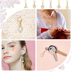 36 шт. 6 стильных подвесных украшений из сплава&nbsp;HJEW-YW00221