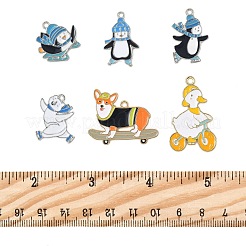 12шт 6 стиля подвески из сплава с эмалью&nbsp;ENAM-FP0002-62