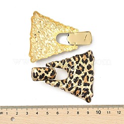 Серьги-гвоздики из сплава с леопардовым принтом&nbsp;EJEW-K304-01D-G